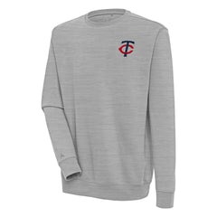 Minnesota Twins Antigua Victory Pullover Sweatshirt - Heather Gray Pullover