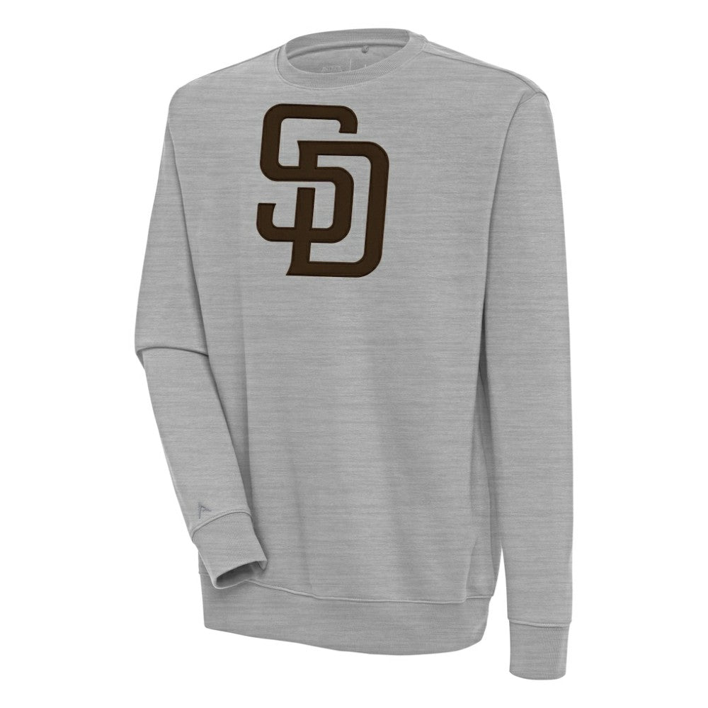 San Diego Padres Antigua Victory Pullover Sweatshirt - Heather Gray Pullover
