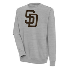 San Diego Padres Antigua Victory Pullover Sweatshirt - Heather Gray Pullover
