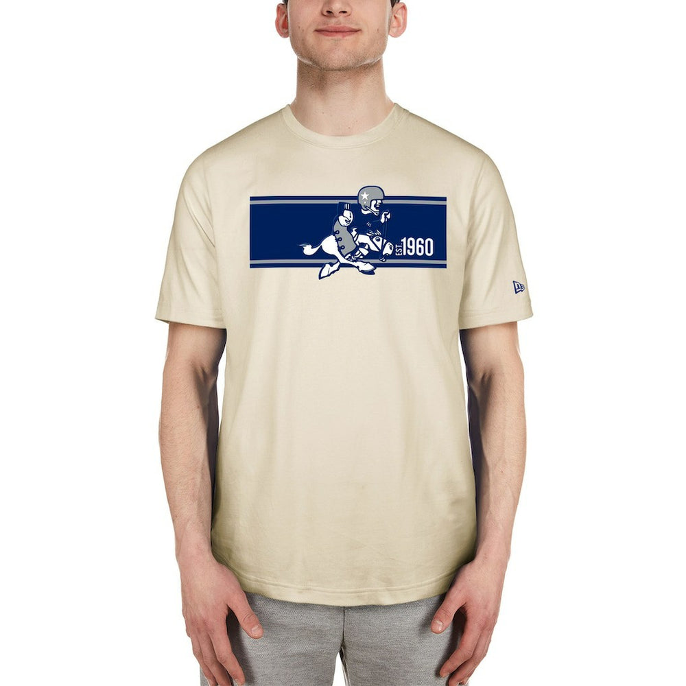 Dallas Cowboys New Era Third Down Historic T-Shirt - Cream T-shirts
