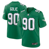Mike Golic Philadelphia Eagles Retired Player Alternate Game Jersey - Kelly Green Jerseys