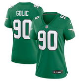 Mike Golic Philadelphia Eagles Women's Alternate Game Jersey - Kelly Green Jerseys