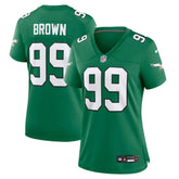 Jerome Brown Philadelphia Eagles Women's Alternate Game Jersey - Kelly Green Jerseys