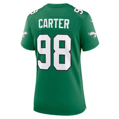 Jalen Carter Philadelphia Eagles Women's Alternate Game Jersey - Kelly Green Jerseys