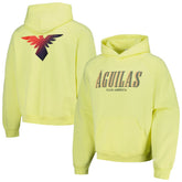 Club America Team Oversized Raglan Pullover Hoodie Yellow