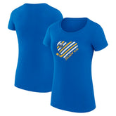 Buffalo Sabres G-III 4Her by Carl Banks Women's Super-Slim Fit Lightweight Heart T-Shirt - Royal | US 200446364