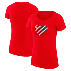 Detroit Red Wings G-III 4Her by Carl Banks Women's Super-Slim Fit Lightweight Heart T-Shirt - Red | US 200446372