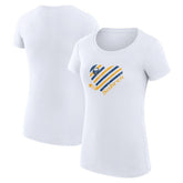 Buffalo Sabres G-III 4Her by Carl Banks Women's Super-Slim Fit Lightweight Heart T-Shirt - White | US 200446381