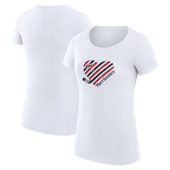 Carolina Hurricanes G-III 4Her by Carl Banks Women's Super-Slim Fit Lightweight Heart T-Shirt - White | US 200446383