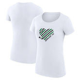 Dallas Stars G-III 4Her by Carl Banks Women's Super-Slim Fit Lightweight Heart T-Shirt - White | US 200446387