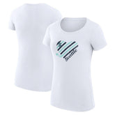 Seattle Kraken G-III 4Her by Carl Banks Women's Super-Slim Fit Lightweight Heart T-Shirt - White | US 200446403