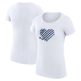St. Louis Blues G-III 4Her by Carl Banks Women's Super-Slim Fit Lightweight Heart T-Shirt - White | US 200446404