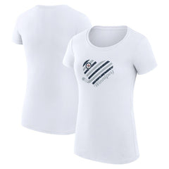 Winnipeg Jets G-III 4Her by Carl Banks Women's Super-Slim Fit Lightweight Heart T-Shirt - White | US 200446410