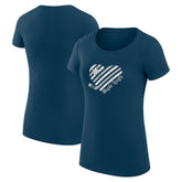 Toronto Maple Leafs G-III 4Her by Carl Banks Women's Super-Slim Fit Lightweight Heart T-Shirt - Navy | US 200446417