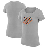 Anaheim Ducks G-III 4Her by Carl Banks Women's Super-Slim Fit Lightweight Heart T-Shirt - Heather Gray | US 200446423