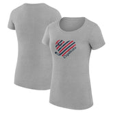 Washington Capitals G-III 4Her by Carl Banks Women's Super-Slim Fit Lightweight Heart T-Shirt - Heather Gray | US 200446453