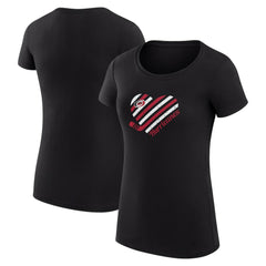 Carolina Hurricanes G-III 4Her by Carl Banks Women's Super-Slim Fit Lightweight Heart T-Shirt - Black | US 200446457