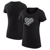 Los Angeles Kings G-III 4Her by Carl Banks Women's Super-Slim Fit Lightweight Heart T-Shirt - Black | US 200446462