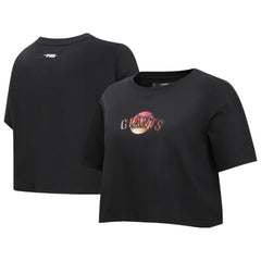 San Francisco Giants Pro Standard Women's Painted Sky Boxy Cropped T-Shirt - Black T-shirts
