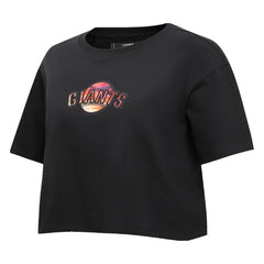San Francisco Giants Pro Standard Women's Painted Sky Boxy Cropped T-Shirt - Black T-shirts