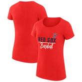 Boston Red Sox G-III 4Her by Carl Banks Women's Super-Slim Fit Lightweight Team Graphic T-Shirt - Red T-shirts