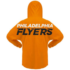 Philadelphia Flyers Fanatics Women's Jersey Lace-Up V-Neck Long Sleeve Hoodie T-Shirt - Orange | US 200459770