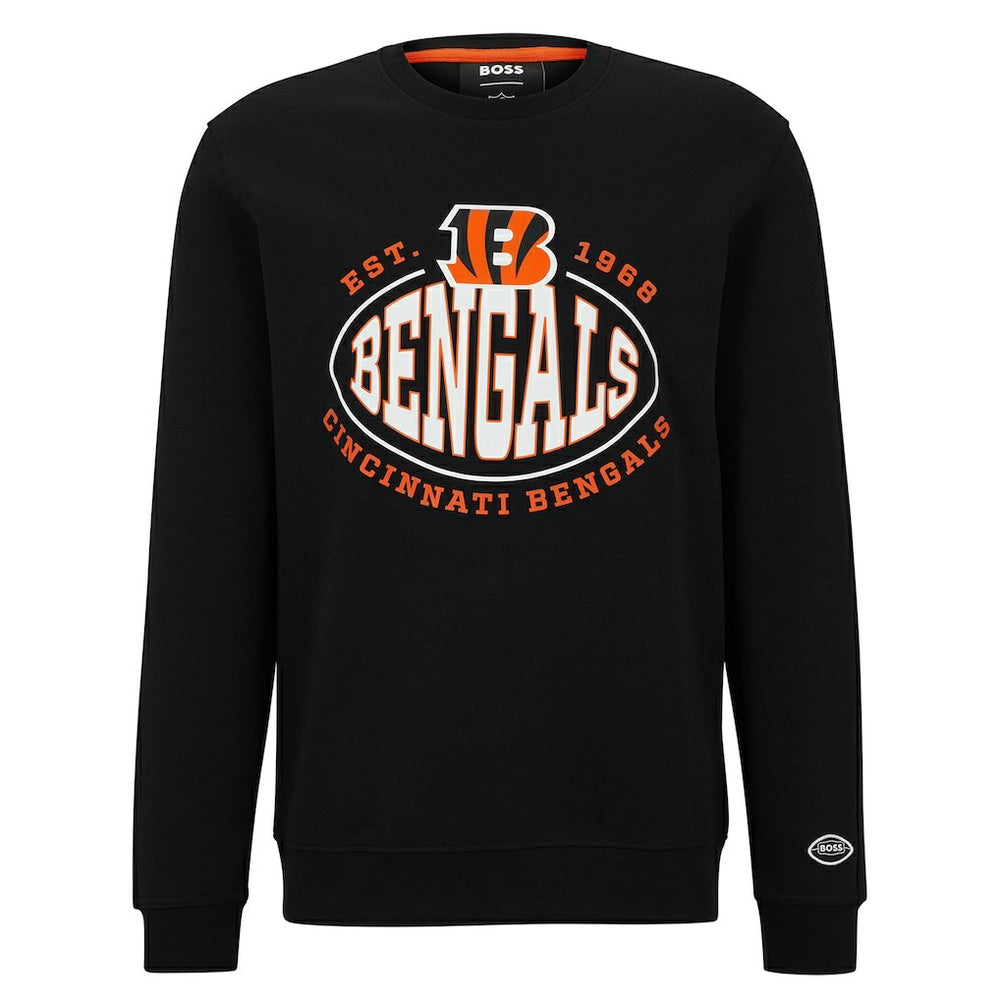 Cincinnati Bengals BOSS X NFL Tri-Blend Pullover Sweatshirt - Black Pullover