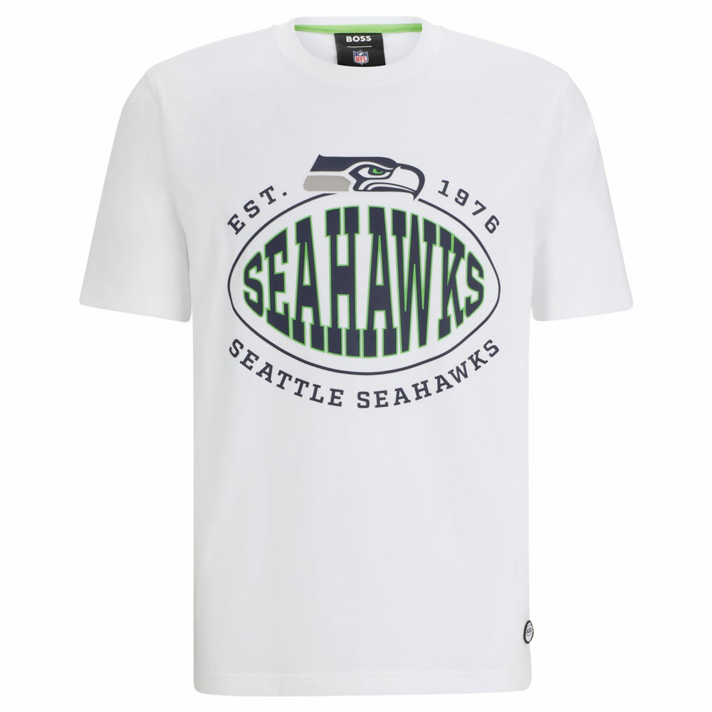 Seattle Seahawks BOSS X NFL Trap T-Shirt - White T-shirts