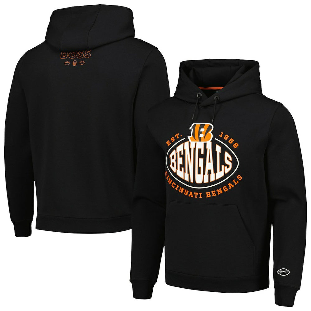 Cincinnati Bengals BOSS X NFL Touchback Pullover Hoodie - Black Hoodies