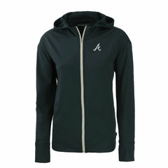 Atlanta Braves Cutter & Buck Women's Daybreak Eco Recycled Full-Zip Hoodie - Navy Hoodies