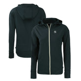 New York Yankees Cutter & Buck Women's Daybreak Eco Recycled Full-Zip Hoodie - Navy Hoodies