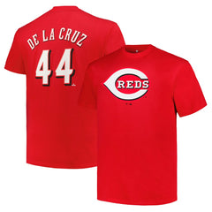 Elly De La Cruz Cincinnati Reds Fanatics Big & Tall Name & Number T-Shirt - Red T-shirts