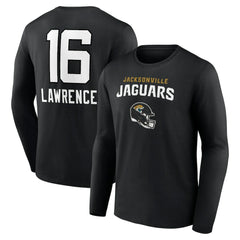 Trevor Lawrence Jacksonville Jaguars Team Wordmark Long Sleeve T-Shirt - Black T-shirts