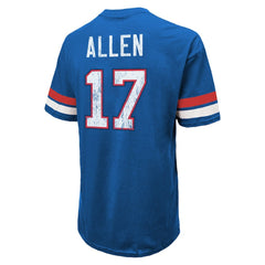 Josh Allen Buffalo Bills Majestic Threads Name & Number Oversize Fit T-Shirt - Royal T-shirts