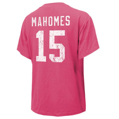 Patrick Mahomes Kansas City Chiefs Majestic Threads Women's Name & Number T-Shirt - Pink T-shirts