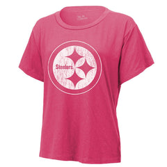 T.J. Watt Pittsburgh Steelers Majestic Threads Women's Name & Number T-Shirt - Pink T-shirts
