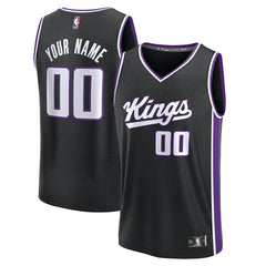 Sacramento Kings Fast Break Custom Jersey Icon Edition Black - Fanatics