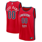 New Orleans Pelicans Youth Fast Break Custom Replica Jersey Red Statement Edition - Fanatics