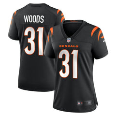 Ickey Woods Cincinnati Bengals Women's Retired Player Game Jersey - Black Jerseys