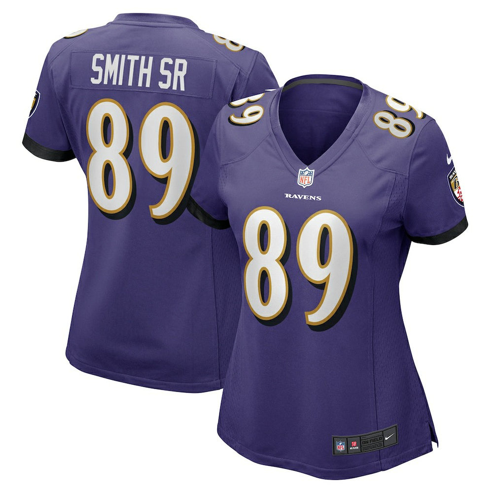 Steve Smith Sr. Baltimore Ravens Women's Retired Player Game Jersey - Purple Jerseys