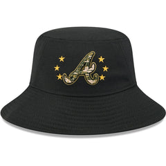 Atlanta Braves New Era 2024 Armed Forces Day Bucket Hat - Black Hats