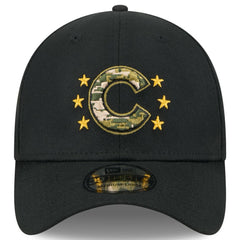 Chicago Cubs New Era 2024 Armed Forces Day 39THIRTY Flex Hat - Black Hats