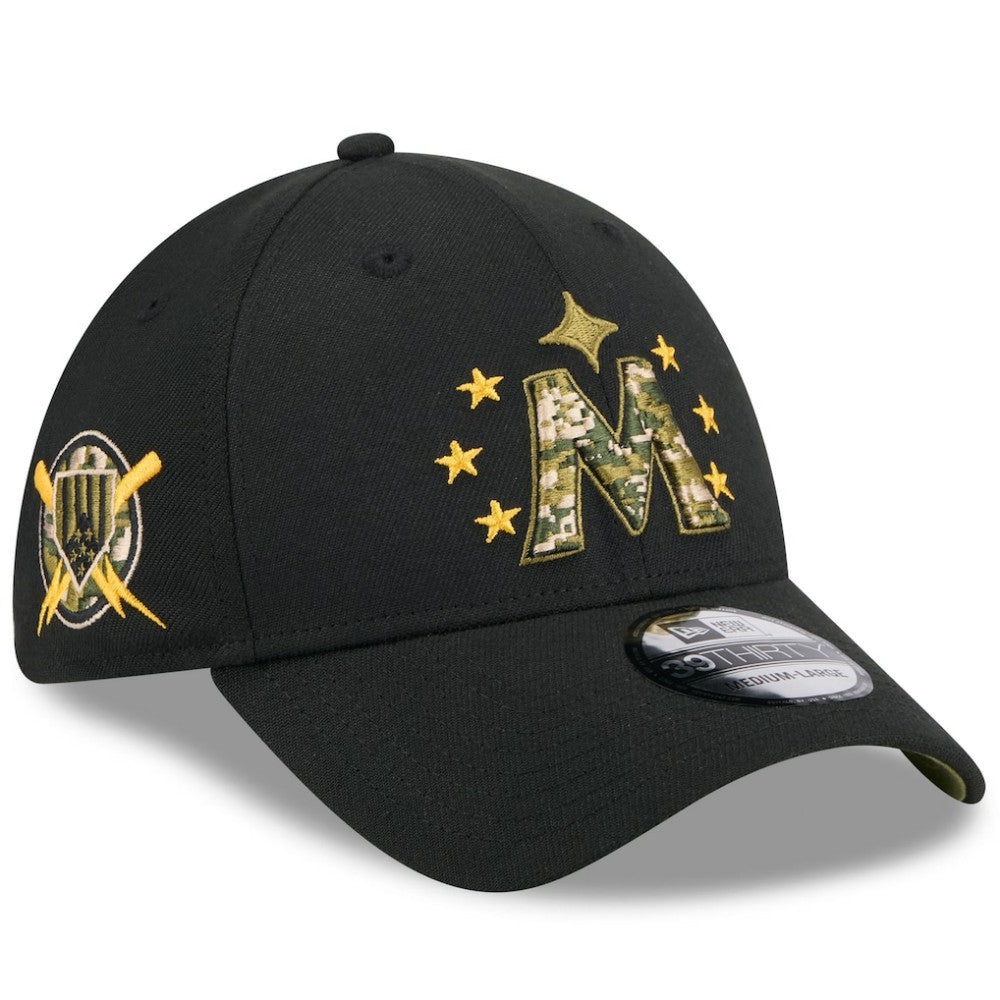 Minnesota Twins New Era 2024 Armed Forces Day 39THIRTY Flex Hat - Black Hats