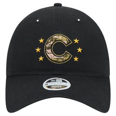 Chicago Cubs New Era Women's 2024 Armed Forces Day 9TWENTY Adjustable Hat - Black Hats