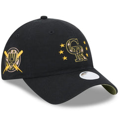 Colorado Rockies New Era Women's 2024 Armed Forces Day 9TWENTY Adjustable Hat - Black Hats