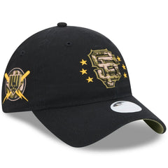 San Francisco Giants New Era Women's 2024 Armed Forces Day 9TWENTY Adjustable Hat - Black Hats