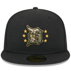 Detroit Tigers New Era 2024 Armed Forces Day On-Field 59FIFTY Fitted Hat - Black Hats