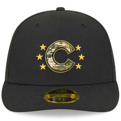 Chicago Cubs New Era 2024 Armed Forces Day Low Profile 59FIFTY Fitted Hat - Black Hats