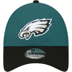 Philadelphia Eagles New Era The League Two-Tone 9FORTY Adjustable Hat - Midnight Green/Black Hats