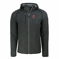Cleveland Guardians Cutter & Buck Mainsail Full-Zip Hooded Jacket - Heather Charcoal Jackets